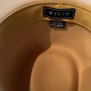 Wyeth Tan Wool Hat w/ribbon accent. Perfect accent for your outfit! 100% wool. Amelia in Tan main image 4
